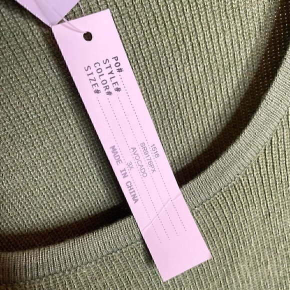 Sweet Romeo Classic Pullover Sweater Size 3X Avocado Green - Picture 13 of 16